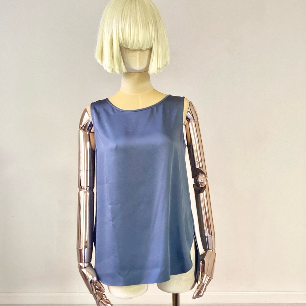 LAPOINTE Slate Blue Sleeveless Top NWT SZ XS